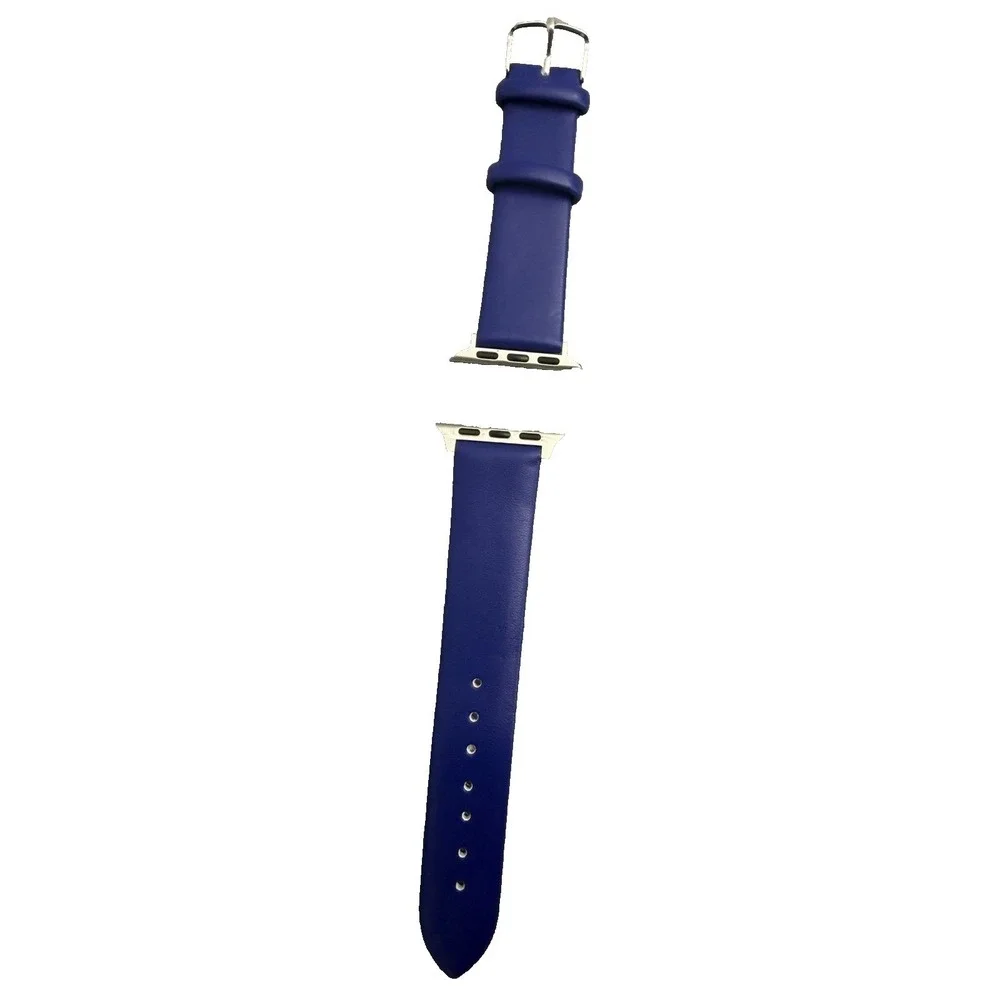 Unisex's Genuine Leather  Smartwatch Watch Band Blue Size 38-40 MM New‎